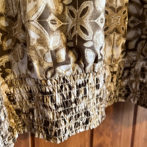 JM Collection XL Ladies print top with elastic band - Picture 3 of 5